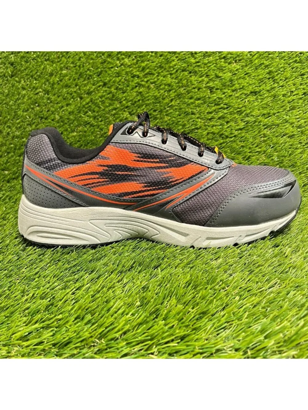 Fila Memory Meiera 2 Mens Size 8.5 Gray Orange Composite Toe Safety Work Shoes